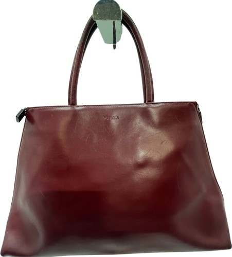 Furla Ledertasche Henkeltasche weinrot mittelgroß Beuteltasche - #1008