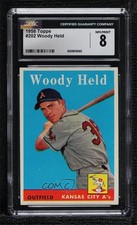 1958 Topps Woodie Held Woody Held #202 CGC 8 x0o