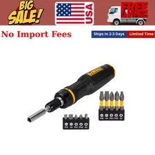 Max Fit Telescoping Ratcheting Multi-Bit Screwdriver Set (10-Piece)