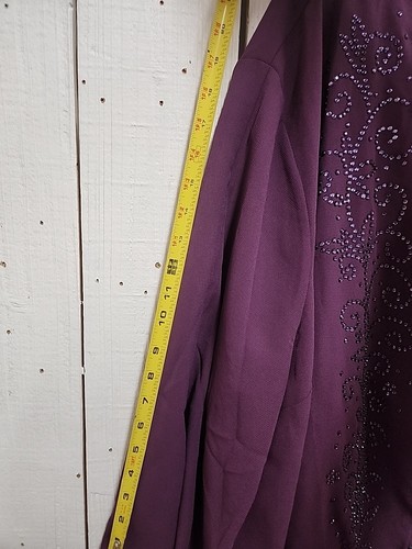 Catherines Masquerade Beaded Formal Event Dress Set Womens Size 28Wp Purple C25 - Picture 9 of 14