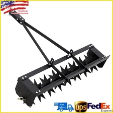 32" Tow behind Spike Aerator, Tow behind Lawn Plug Aerator with Soil Penetrator
