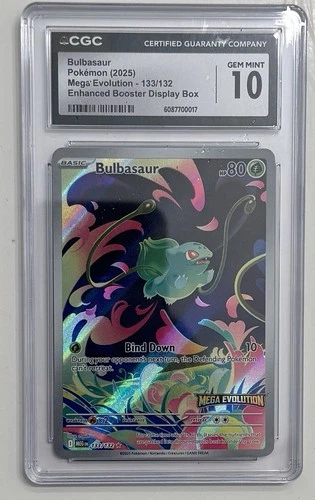 CGC 10 Gem Mint - Bulbasaur 133/132 - (Mega Evolution Stamped) - Pokemon TCG