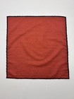 Red Orange Linen Pocket Square with Navy Blue Piping Reversible Nordstrom 12x12 — photo 5