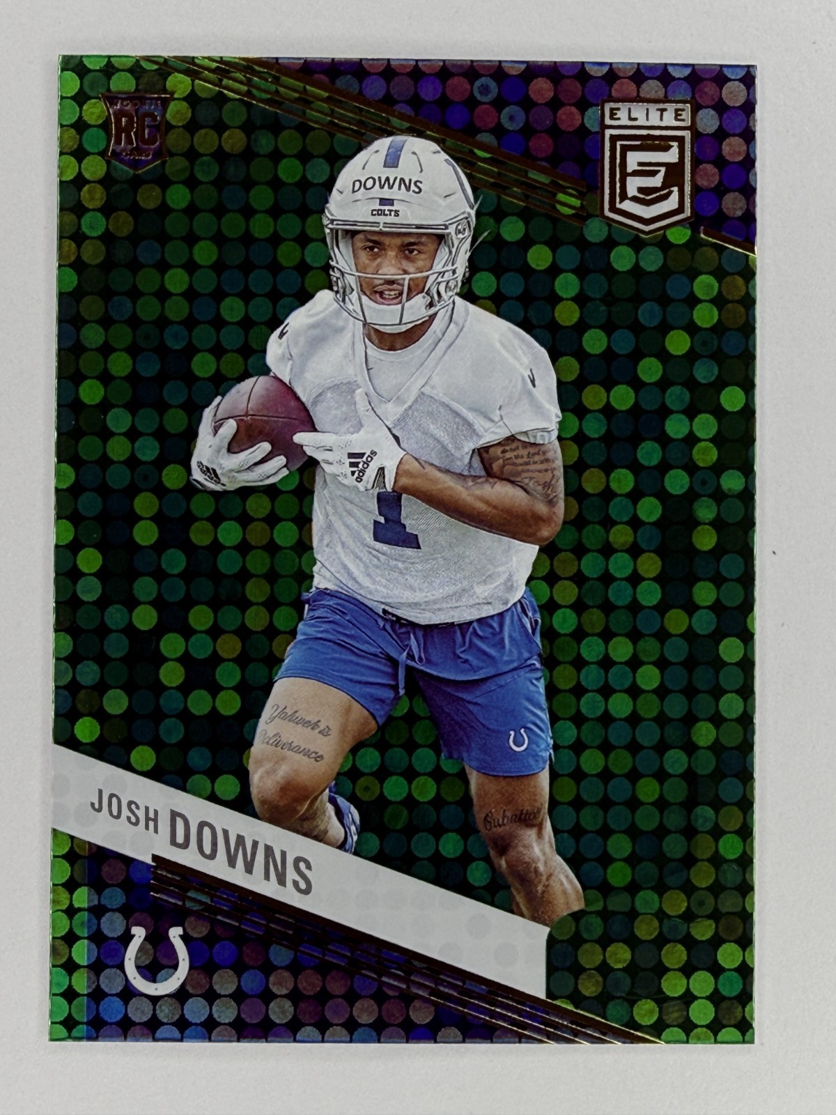2023 Donruss Elite Josh Downs RC Green Disco #159 Colts
