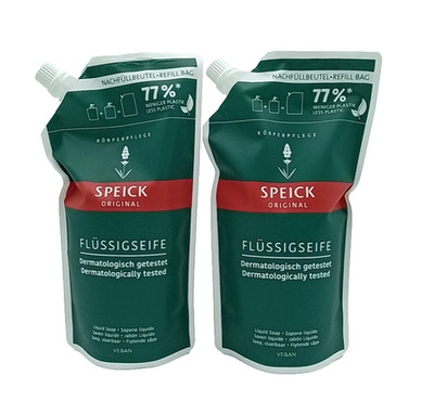 2x SPEICK Original Flüssigseife Nachfüllbeutel 600 ML