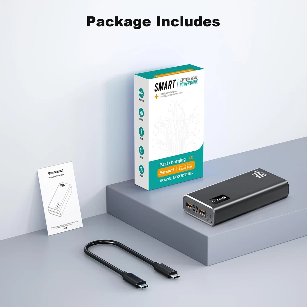100W Fast Charging Power Bank 25000mAh Portable Laptop Charger