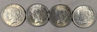 LOT OF 4 1923 P PEACE SILVER DOLLARS #59