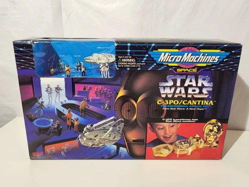 Vintage 1994 Star Wars Micro Machines C-3PO Cantina Transforming Set Galoob NIB