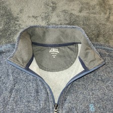IZOD Saltwater 1/4 Zip Pullover Men s Medium Micro Fleece Blue Natural Stretch