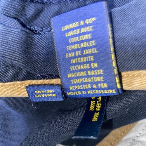 Polo Ralph Lauren Shorts Men 36 Blue Cargos Military Fatigue Pockets Chino - Picture 5 of 12
