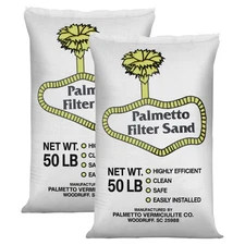 Palmetto Filter Sand for Residential Commercial Pool Filters, 50 lb (2 Pack)