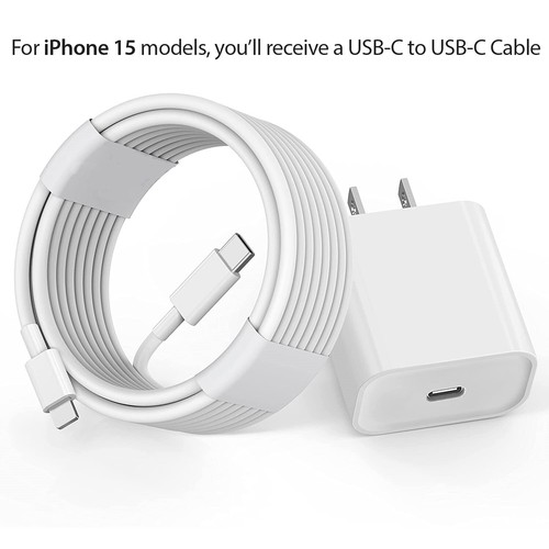Original OEM iPhone 16 15 14 13 12 Pro Max Charging Cable 20W USB-C Wall Charger - Picture 10 of 17