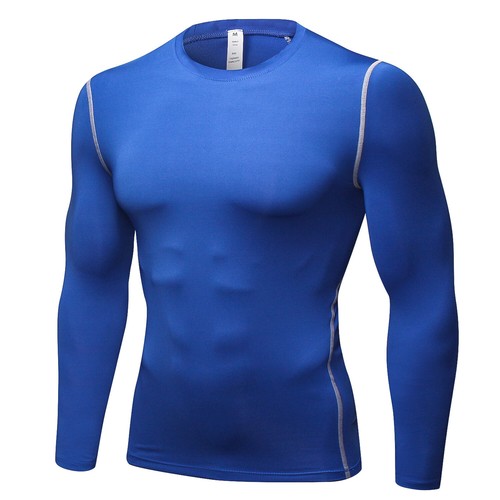 Mens Compression Armour Base Layer Top Long Sleeve Gym Sports Skin Fit T-shirts - Picture 18 of 19