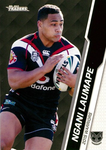 Tarjeta NRL 2015 New Zealand Warriors NGANI LAUMAPE Traders - Imagen 1 de 2
