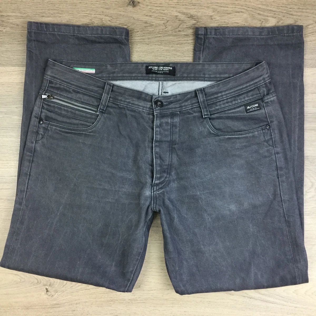 Jack & Jones J&J Workwear Rick Comfort Fit Grey Men's Jeans Size 38 (X9) | eBay