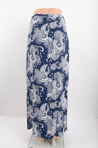 Boden Womens Juliette Maxi Paisley Skirt Cupro UK 8 US 4 Blue White Long NWT - Picture 4 of 7