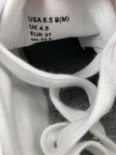 Amazon Essentials Womens White Canvas Casual Lace Up Sneaker Shoes Size 6.5 - Picture 5 of 6