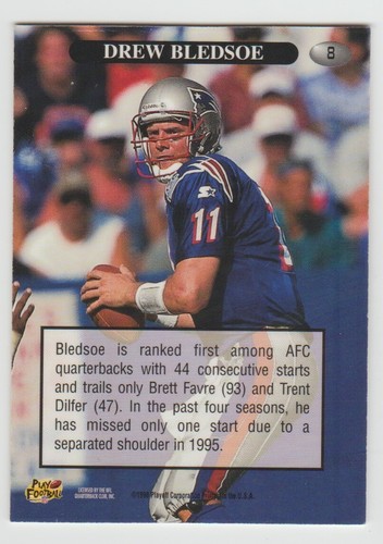 1998 Playoff Momentum SSD Headliners GOLD #8 Drew Bledsoe /44 Patriots RARE - Picture 2 of 2