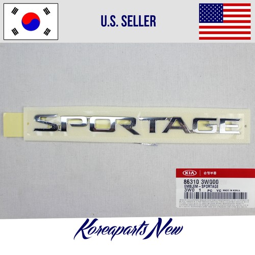 REAR Liftgate Tailgate Emblem Nameplate 863103W000 ⭐OEM⭐ Kia Sportage 2011-2016 - Picture 1 of 2