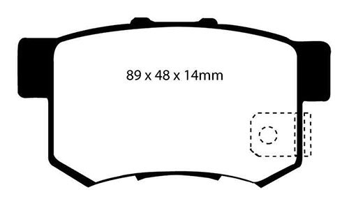 EBC RedStuff Rear Brake Pads for Honda Civic 2.0 Type-R EP3 200 01-07 DP31193C - Picture 2 of 2