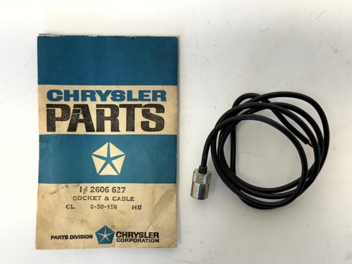 1967-1968 Plymouth Fender Top Turn Signal Lamp Light Cable & Socket 2606627 NOS - Picture 3 of 9
