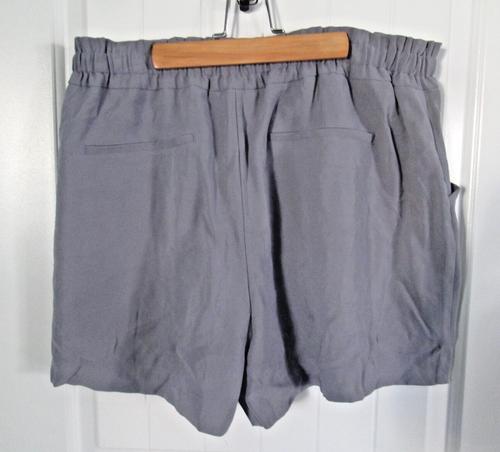 Womens Simply Vera Vera Wang High Waisted Gray Paperbag Shorts size XL - Picture 3 of 4