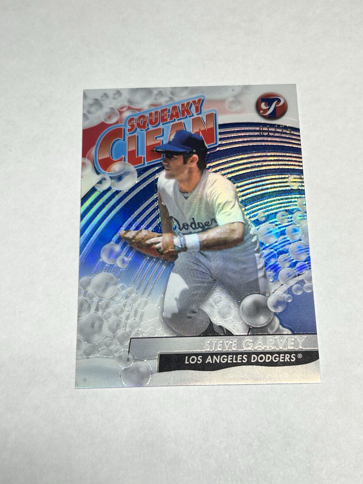 2024 Topps Pristine Steve Garvey Squeaky Clean Blue Refractor 1/75 #SQ-15