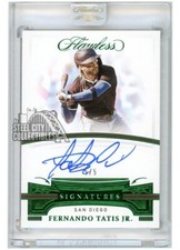 Fernando Tatis Jr 2021 Panini Flawless Emerald Signatures Auto Card #FS-FT 5/5
