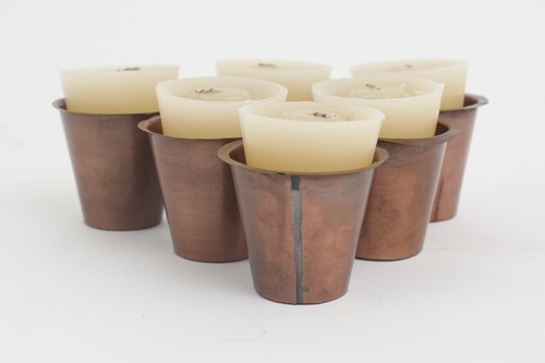 12 insertos de lata de molde de azúcar - parte inferior plana - mexicana - velas - molde de azúcar candelabro - Imagen 3 de 3