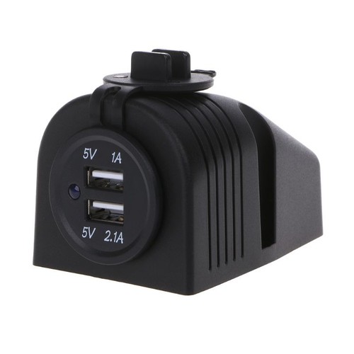 12V Charger Socket Panel Dual USB Car Charger Power Outlet Splitter Adapter - Zdjęcie 11 z 11