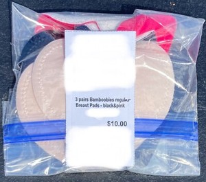 Bamboobies Nursing Pads Washable Reusable Leak Proof 3 Pairs Regular Absorbency