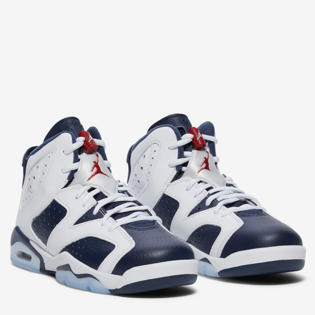 Nike Air Jordan 6 Retro Olympic Navy White 384665-164 Youth