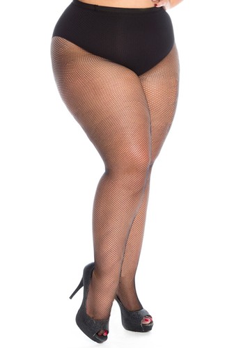 Plus Size Perugia Sexy Black Fishnet 
