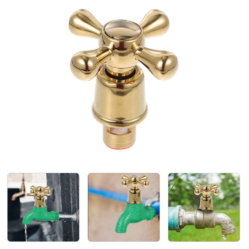 Gold Bath Tap Cross Head Replacement Heads Handles Faucet Knob - Picture 10 of 12