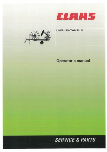 Claas Liner 1550 TWIN Profil Rake Operators Manual