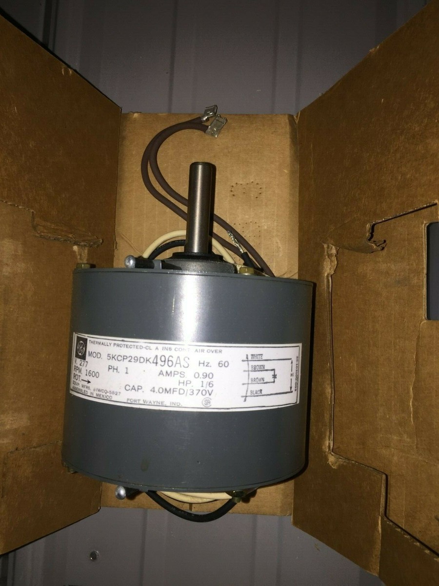 IWCQ5827 GE 5KCP29DK 496AS 1/6 HP 277V 1600 RPM Motor | eBay