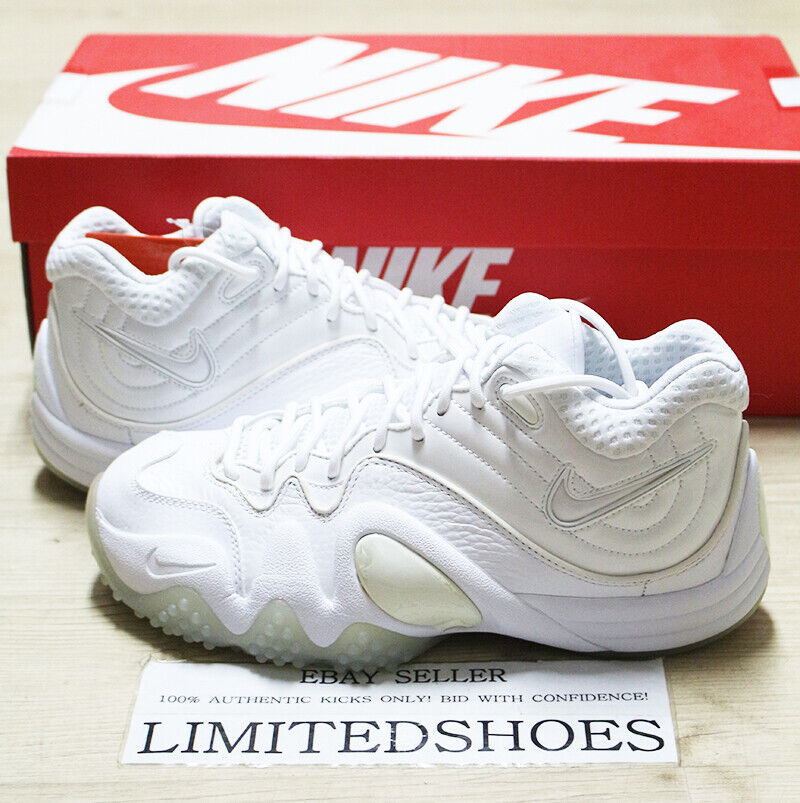 NIKE ZOOM UPTEMPO V 5 PREMIUM TRIPLE WHITE 366570-111 kidd air