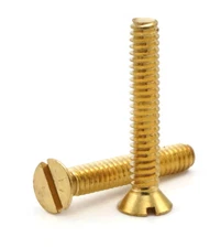#3-48 | Brass Slotted Flat Head Machine Screws - Select Length & Qty