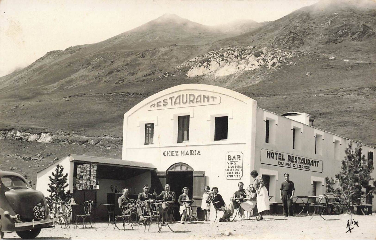 AHFP12-0036- 65 la Mongie Restaurantes De Maria Pico De España Tarjeta Foto