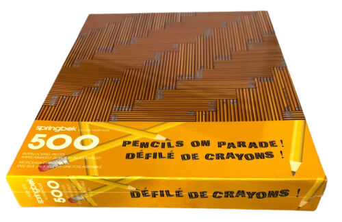 Vintage 1998 Springbok Puzzle 500 Piece “Pencils On Parade!” Herringbone NOS - Picture 3 of 7