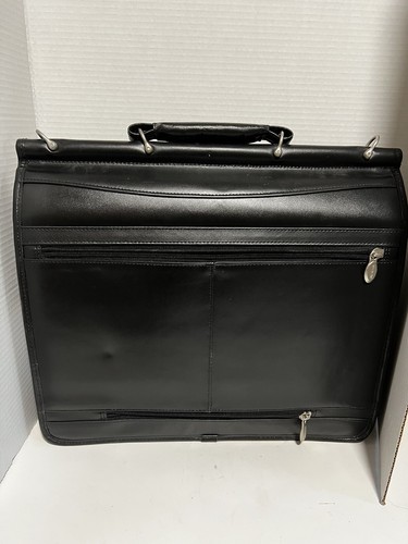 McKlein USA Halsted 15.6" Leather Double Compartment Laptop Briefcase Black - Bild 2 von 9