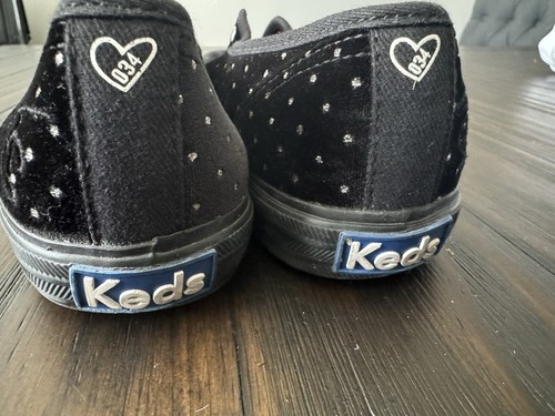 Keds Taylor Swift Special Edition Shoes Sparkle Black Velvet Glitter size 6.5 - Picture 7 of 16
