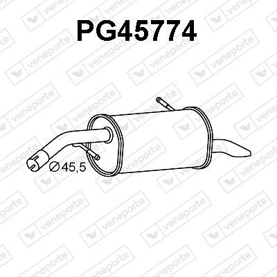 Silencieux arrière Peugeot 207 1.6 HDi pour modèles berline SW et CC en acier aluminisé