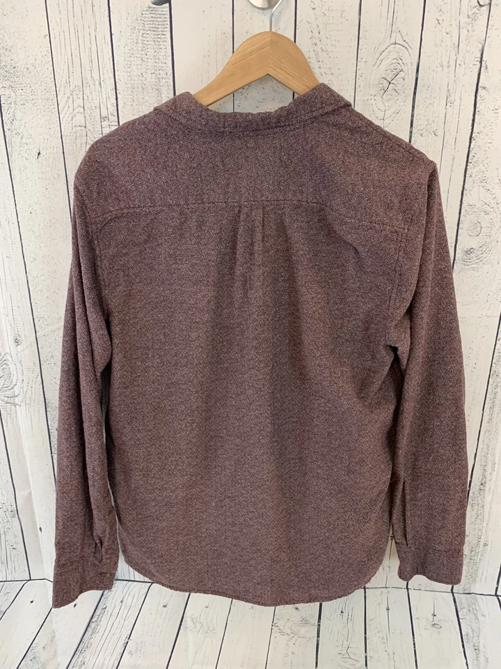 Camisa Floral ON THE BYAS Granate Púrpura Manga Larga Botón Frontal Talla Grande G4 Foto 4 de 4