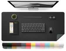 Leather Desk Pad Protector Desk Mat Large Mouse Pad Non-Slip Desk Blotter Off...