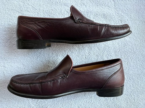 Bruno Magli Schuhe Herren 12M Darcey Braun Leder Halbschuhe Messing Logo Handarbeit Italien - Bild 9 von 13