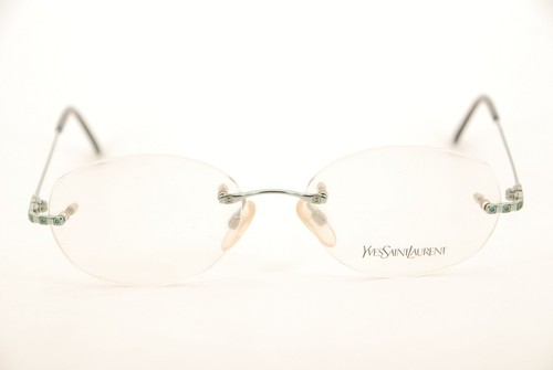 Authentic Yves Saint Laurent Glasses YSL 4164 Y426 Blue 54mm Rimless Frames RX - Picture 2 of 7