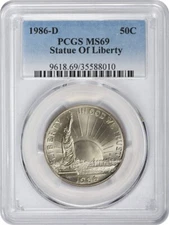 1986-D Statue of Liberty Commemorative Half Dollar MS69 PCGS