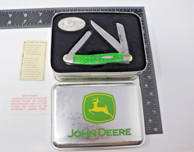 キノックス Case XX JOHN DEERE Knife 2001 Medium Stockman Green Bone