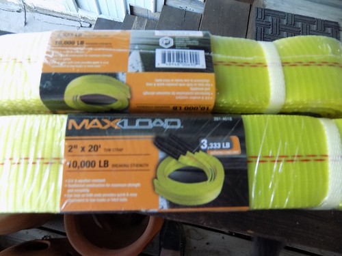 CANTIDAD (2) NUEVAS 20 PIES Resistente 2" Correas de Atar 10.000 Lb MAXLOAD Correas de Remolque - Imagen 3 de 4